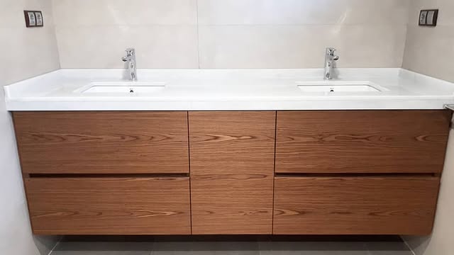 mueble de baño madera lacado carpintero madrid